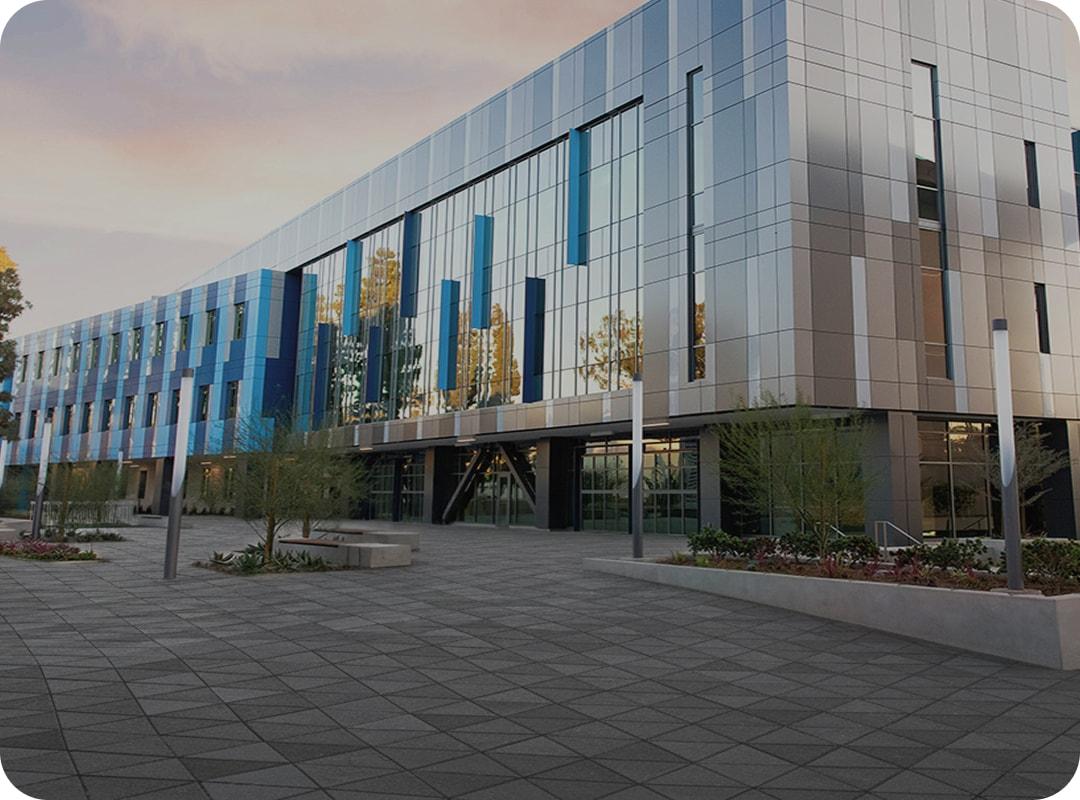 Commercial building with sustainable materials