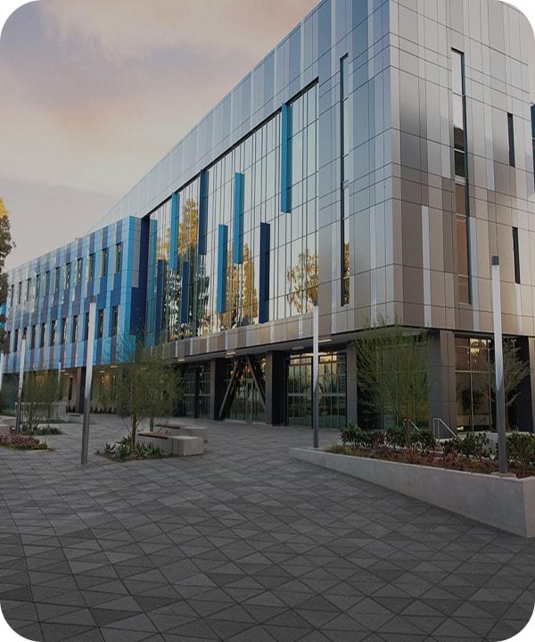 Commercial building with sustainable materials